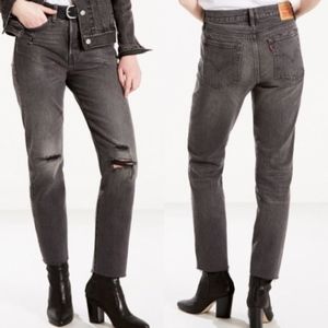 Levi's Black High Rise Wedgie Fit Selvedge Jeans